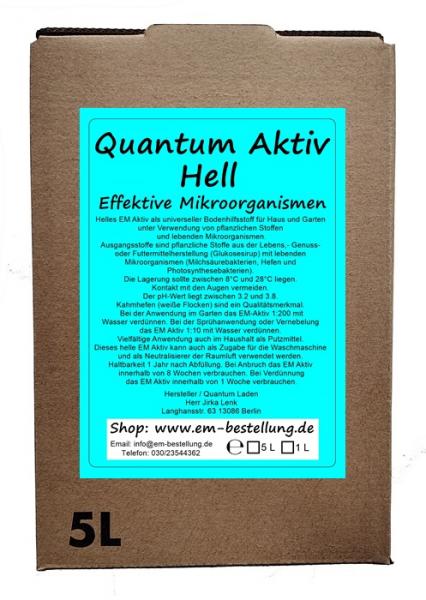 EM Aktiv Hell 5 Liter von Quantum in der Bag in Box