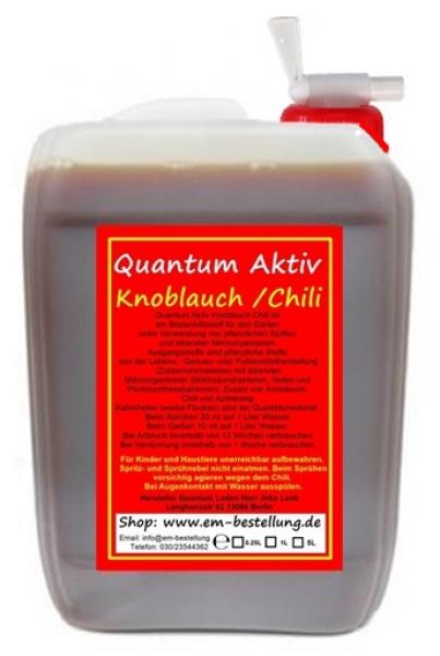 Knoblauch Chili Extrakt | 5 Liter | Effektive Mikroorganismen | + Dosierhahn Basic